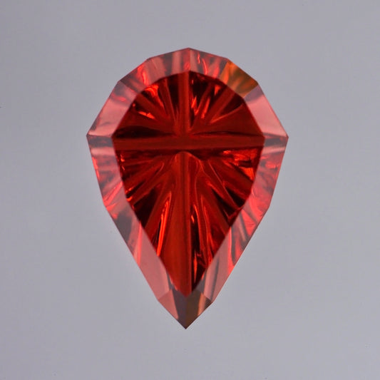 Umba Garnet, 2.50 cts., 10.8x7.8 mm., Pear Fantasy, Red, Tanzania, Natural