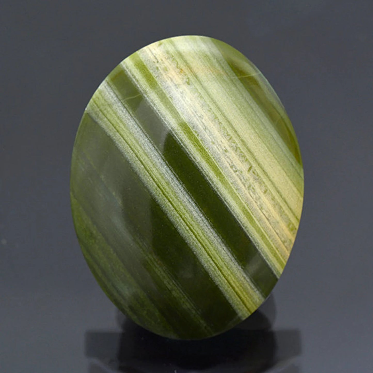 Fine Green Banded Ricolite Cabochon from New Mexico 55.97 cts.