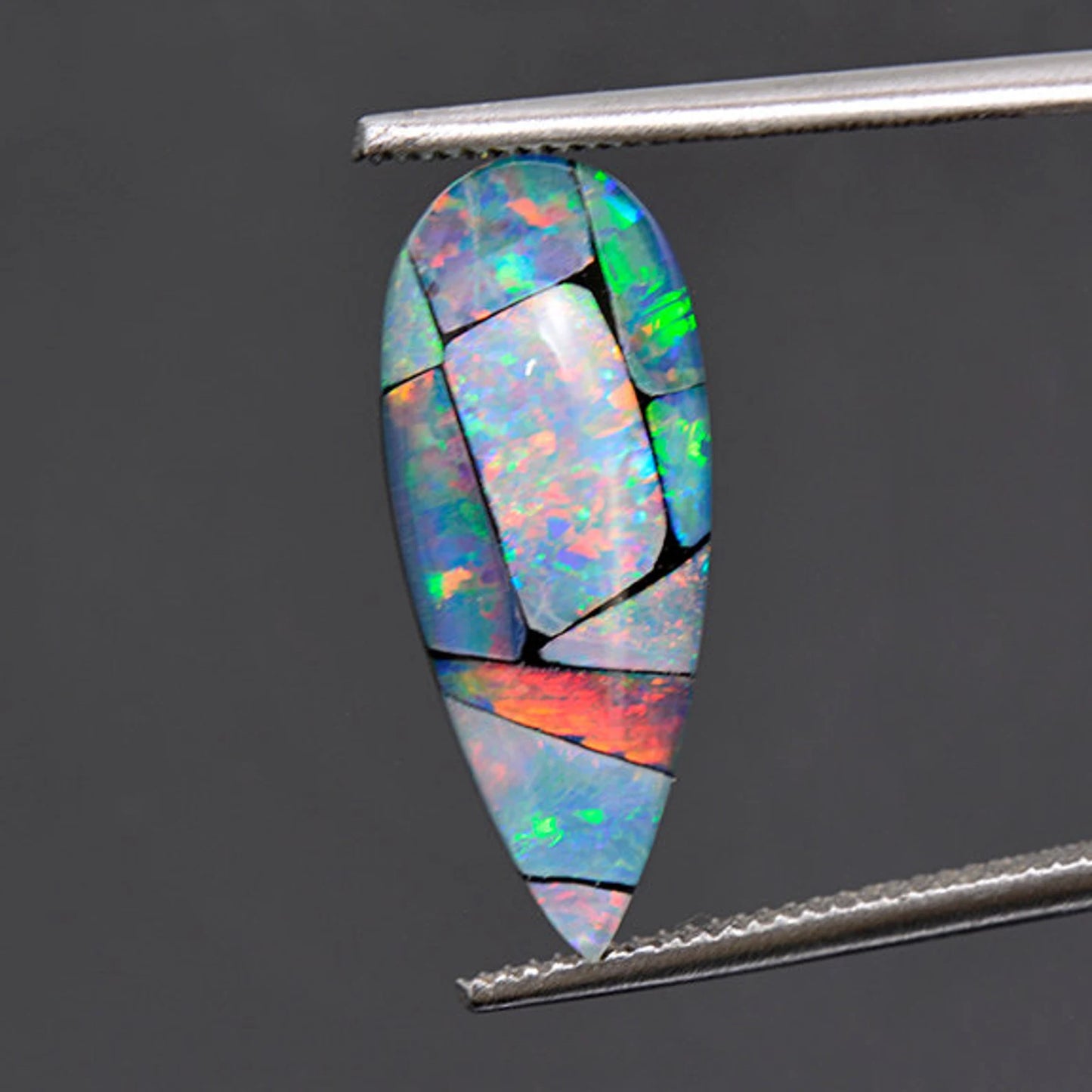 Fantastic Mosaic Opal Triplet Cabochon from Australia 5.09 cts.