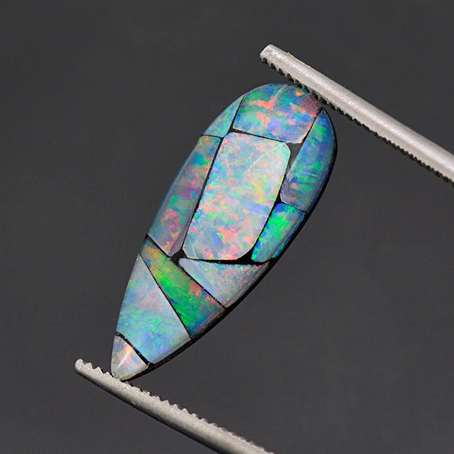 Fantastic Mosaic Opal Triplet Cabochon from Australia 5.09 cts.