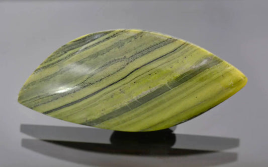 Nice Green Banded Ricolite Cabochon from New Mexico 85.61 cts.