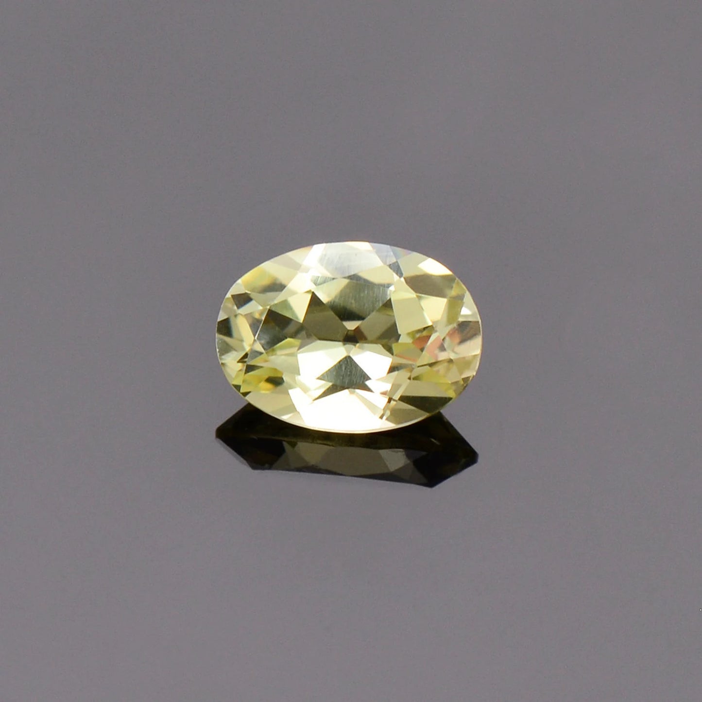 Bright Yellow Chrysoberyl Gemstone from Sri Lanka, 0.89 cts., 7x5 mm., Oval Shape