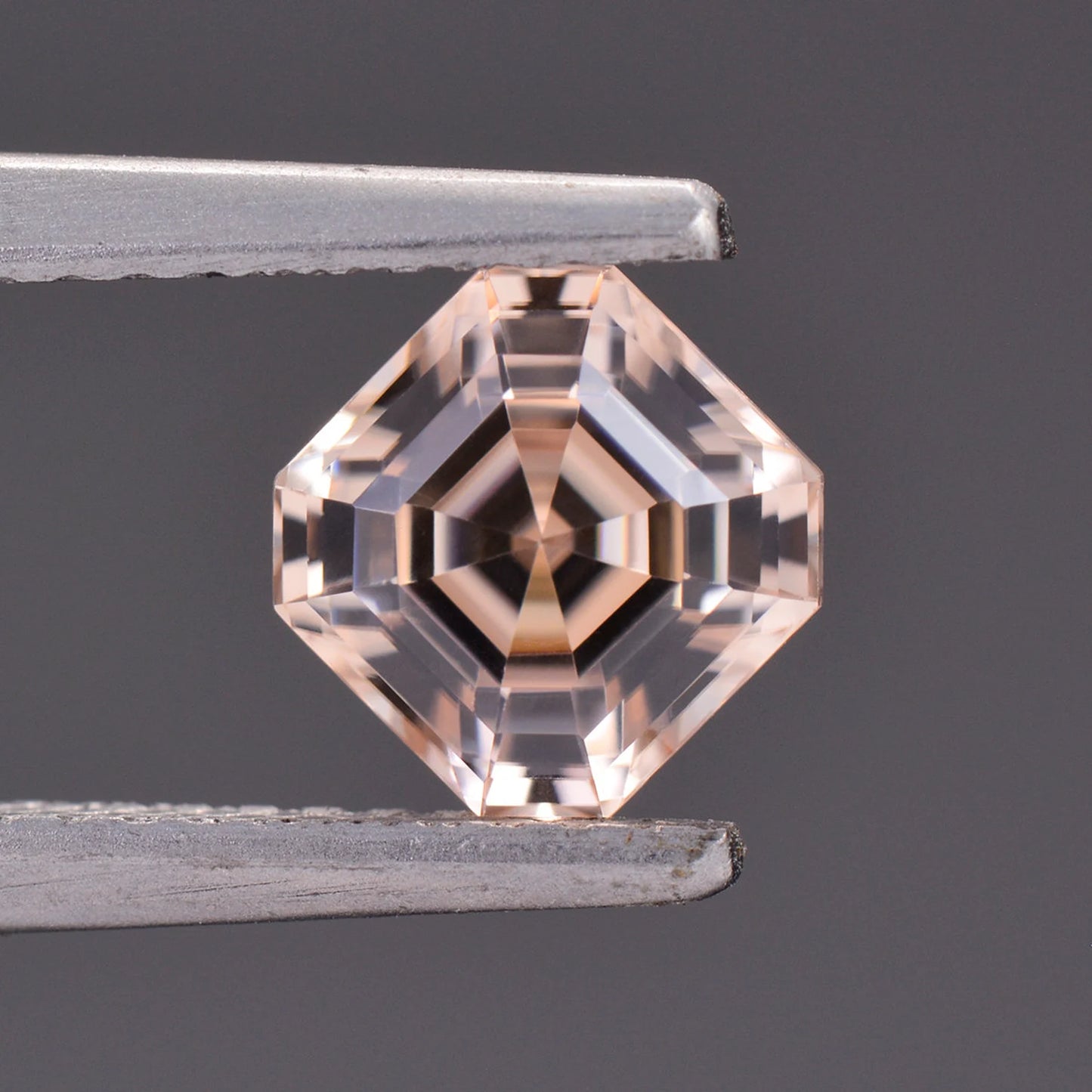 Stunning Champagne Zircon Gemstone from Tanzania, 1.84 cts., 6.2 mm., Asscher Cut