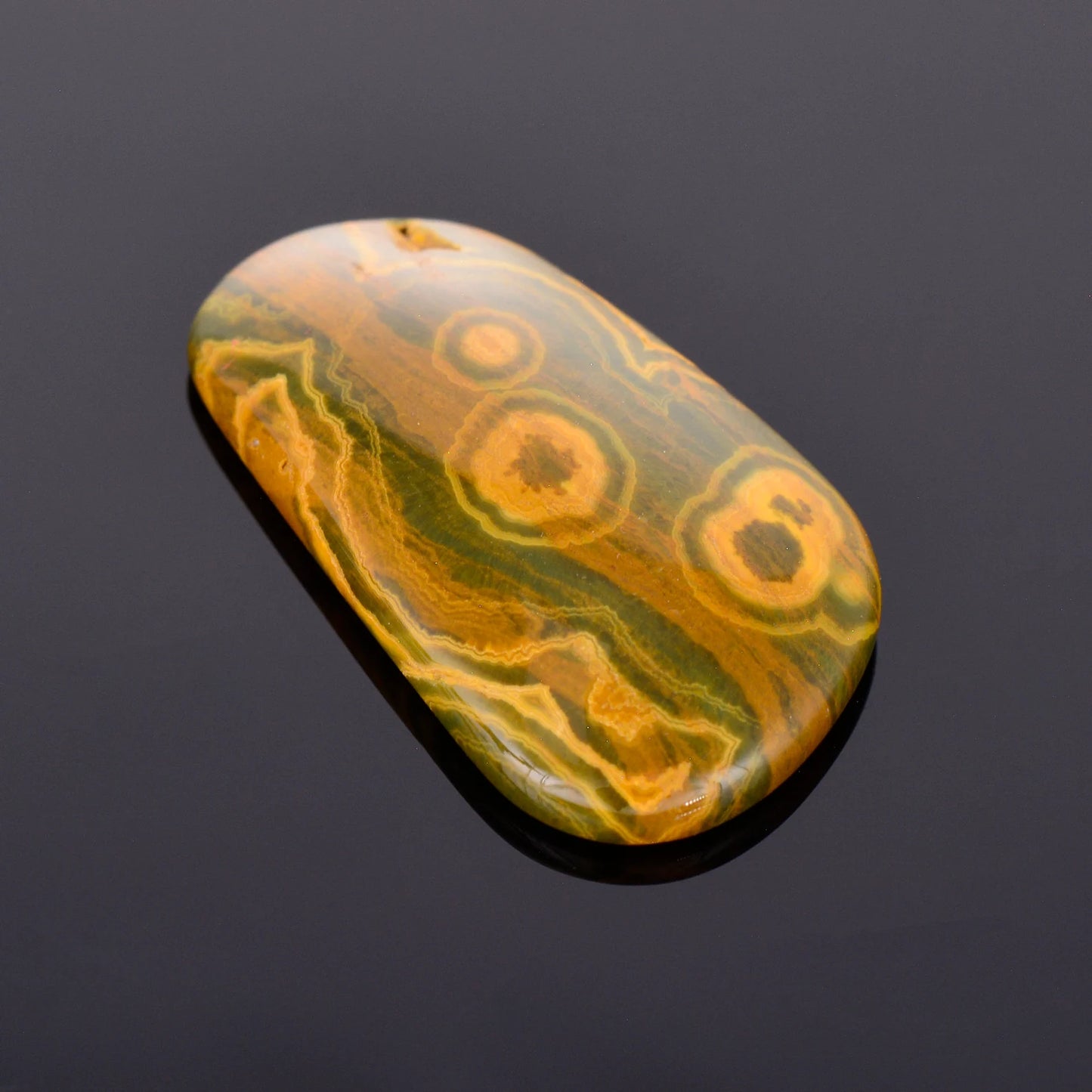 Fantastic Green Ocean Jasper from Madagascar, 15.63 cts., 27x16 mm., Freeform Cabochon