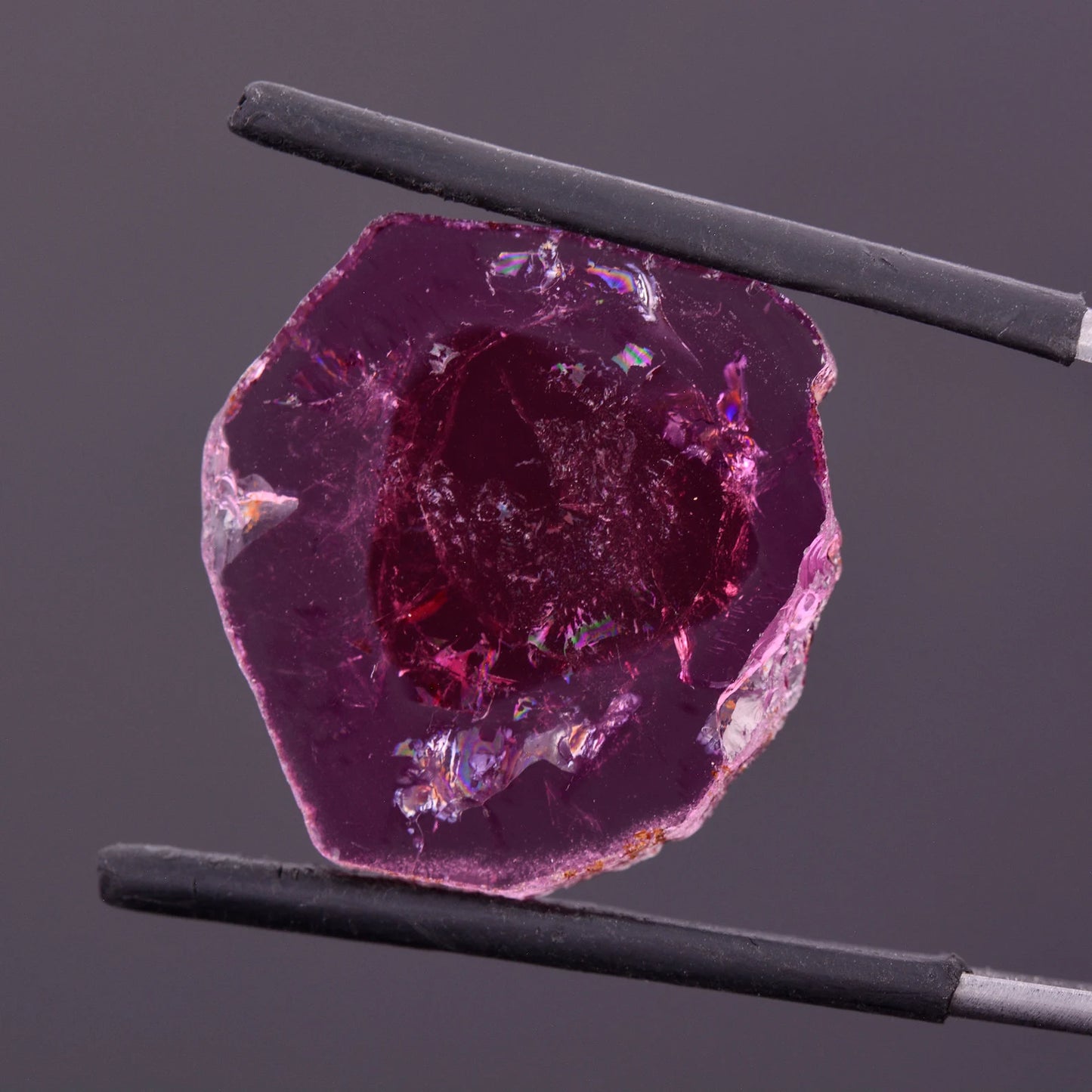 Lovely Natural Tourmaline Slice from Brazil, 15.62 cts., 23x22 mm., Polished Crystal Slice