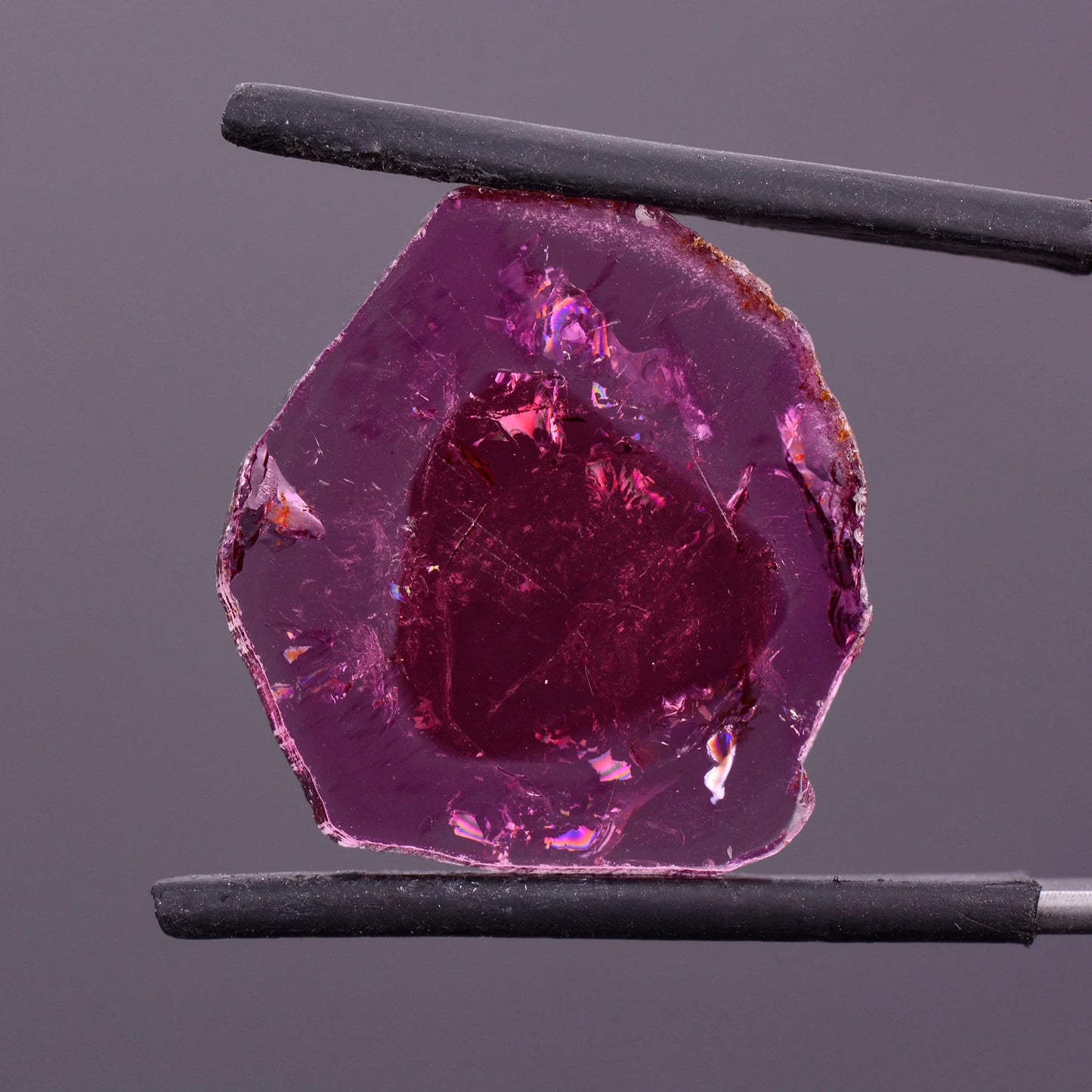 Lovely Natural Tourmaline Slice from Brazil, 15.62 cts., 23x22 mm., Polished Crystal Slice