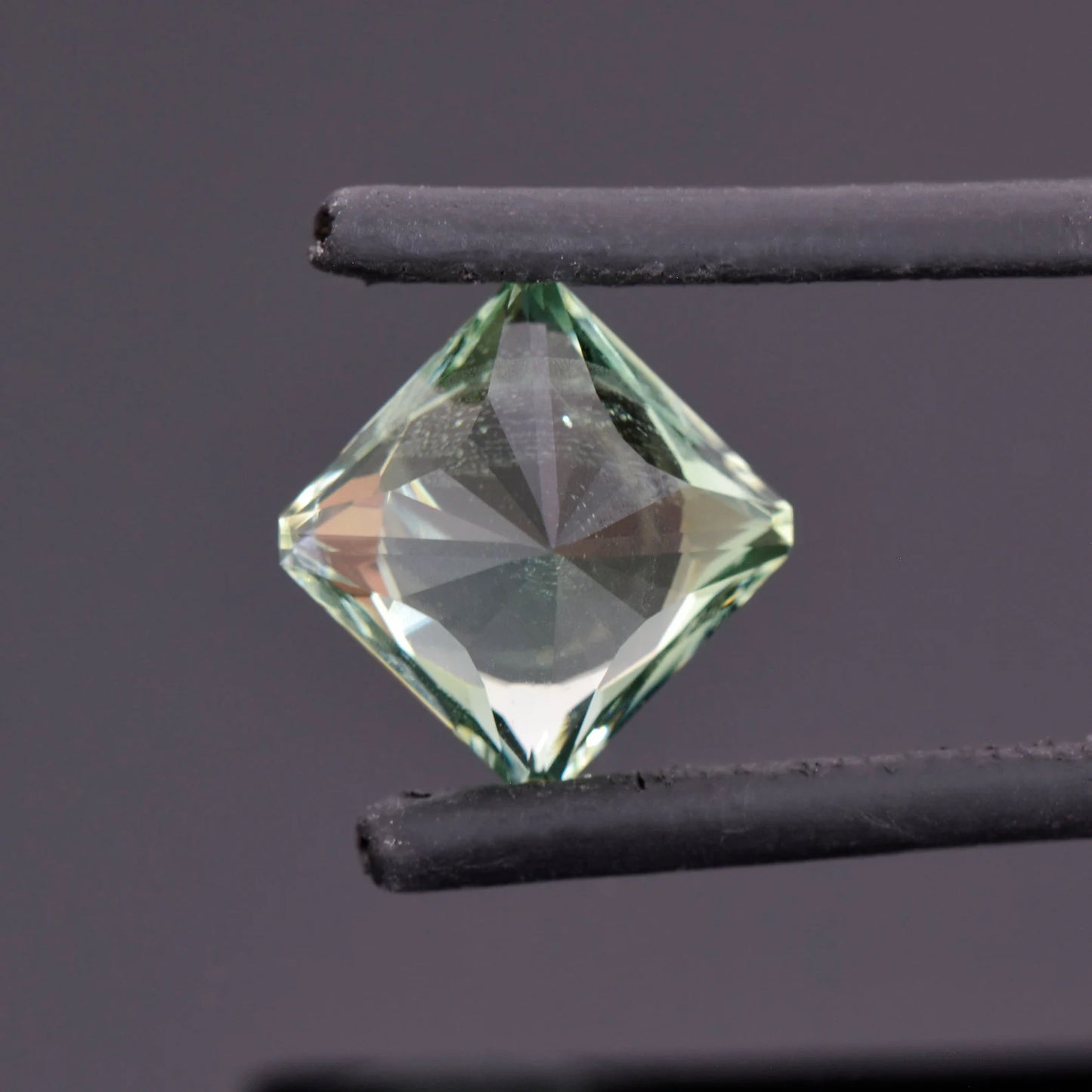 Beautiful Mint Green Apatite Gemstone from Madagascar, 3.70 cts., 8.7 mm., Brilliant Square Cut