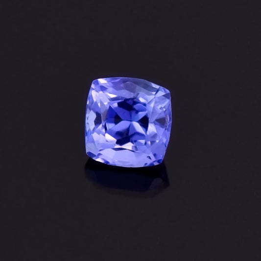 Brilliant Purple Blue Tanzanite Gemstone from Tanzania, 1.05 cts., 5 mm., Square Cushion Shape