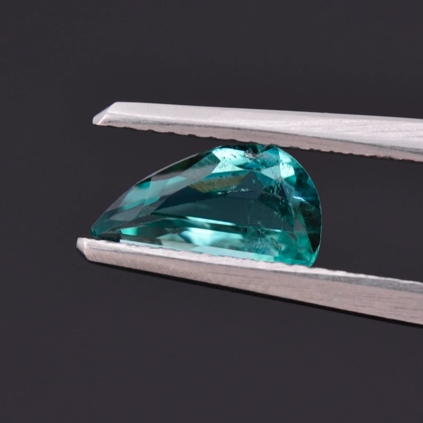 Beautiful Teal Tourmaline Gemstone from Brazil, 0.84 cts., 9.5x4.8 mm., Freeform Shape