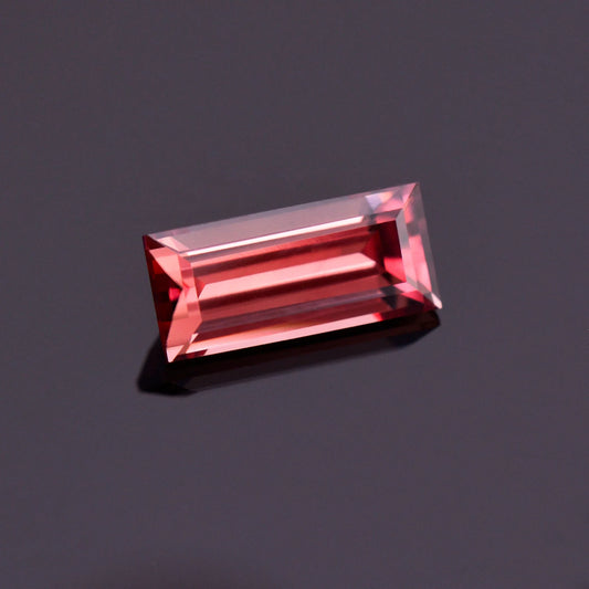 Excellent Rosy Pink Zircon Gemstone from Tanzania, 1.59 cts., 9x4 mm., Bar Shape