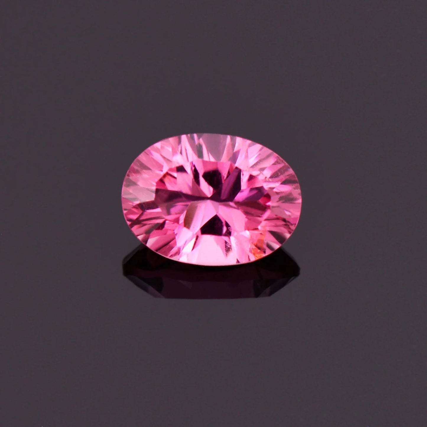 Gorgeous Pink Tourmaline Gemstone from Nigeria, 1.01 cts., 7.5x5.5 mm., Concave Oval Shape