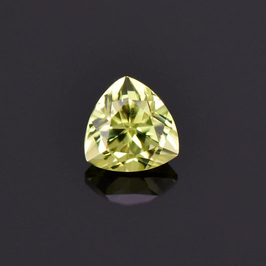 Lovely Yellow Chrysoberyl Gemstone from Sri Lanka, 0.94 cts., 5.8 mm., Trillion Shape