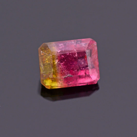 Lovely Watermelon Tourmaline Gemstone from Brazil, 0.87 cts., 6x4 mm., Emerald Shape