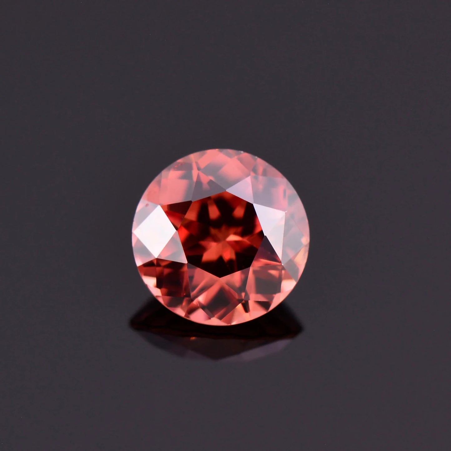 Beautiful Orange Zircon Gemstone from Tanzania, 1.91 cts., 7 mm., Round Shape