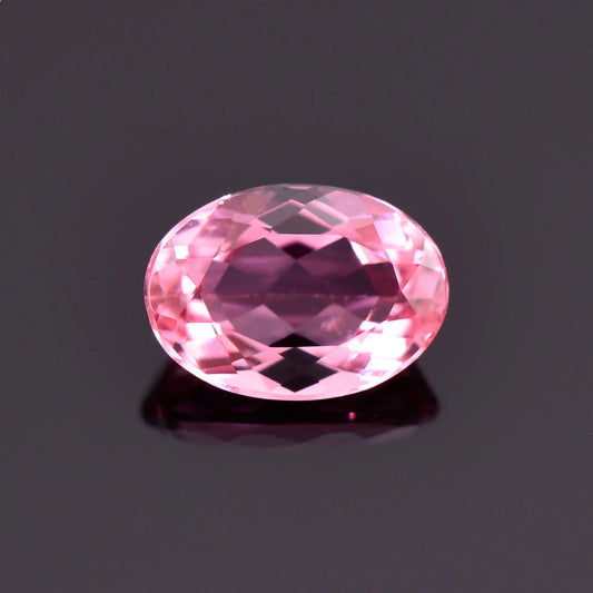 Pretty Bright Pink Tourmaline Gemstone from Brazil, 1.07 cts., 7.8x5.6 mm., Oval Shape