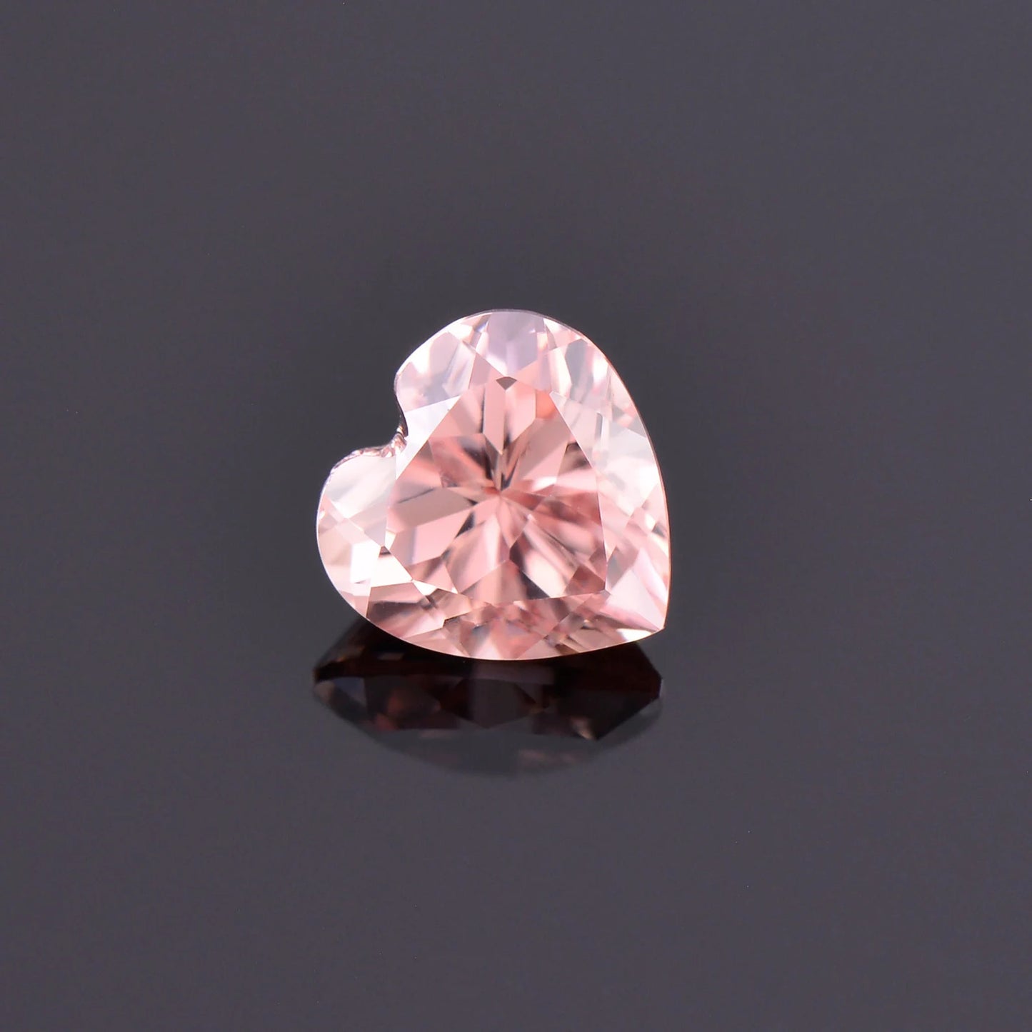 Gorgeous Pink Champagne Zircon Gemstone from Tanzania, 1.62 cts., 6.7 mm., Heart Shape