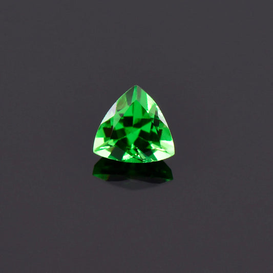 Vibrant Green Tsavorite Garnet Gemstone from Kenya, 0.23 cts., 4 mm., Trillion Shape