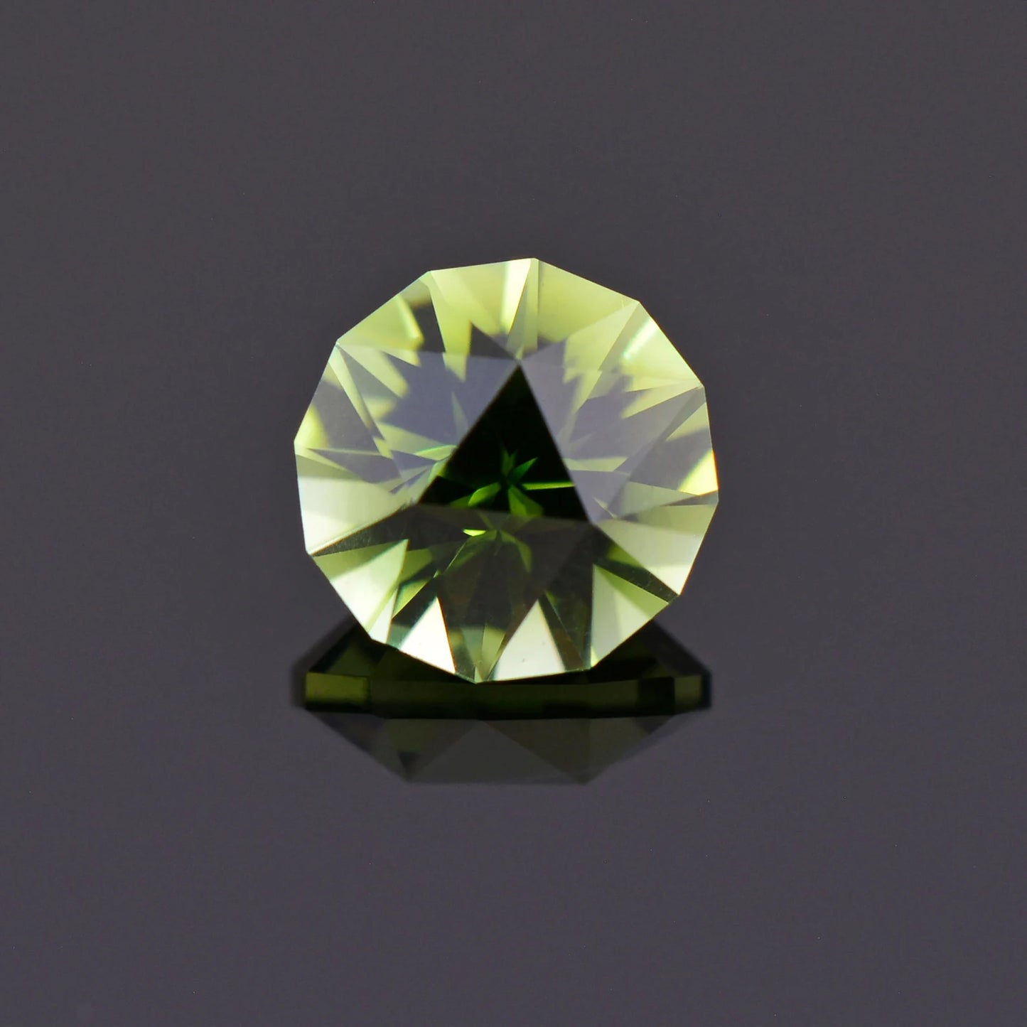 Beautiful Lime Green Tourmaline Gemstone, 1.03 cts., 6.3 mm., Custom Round Shape