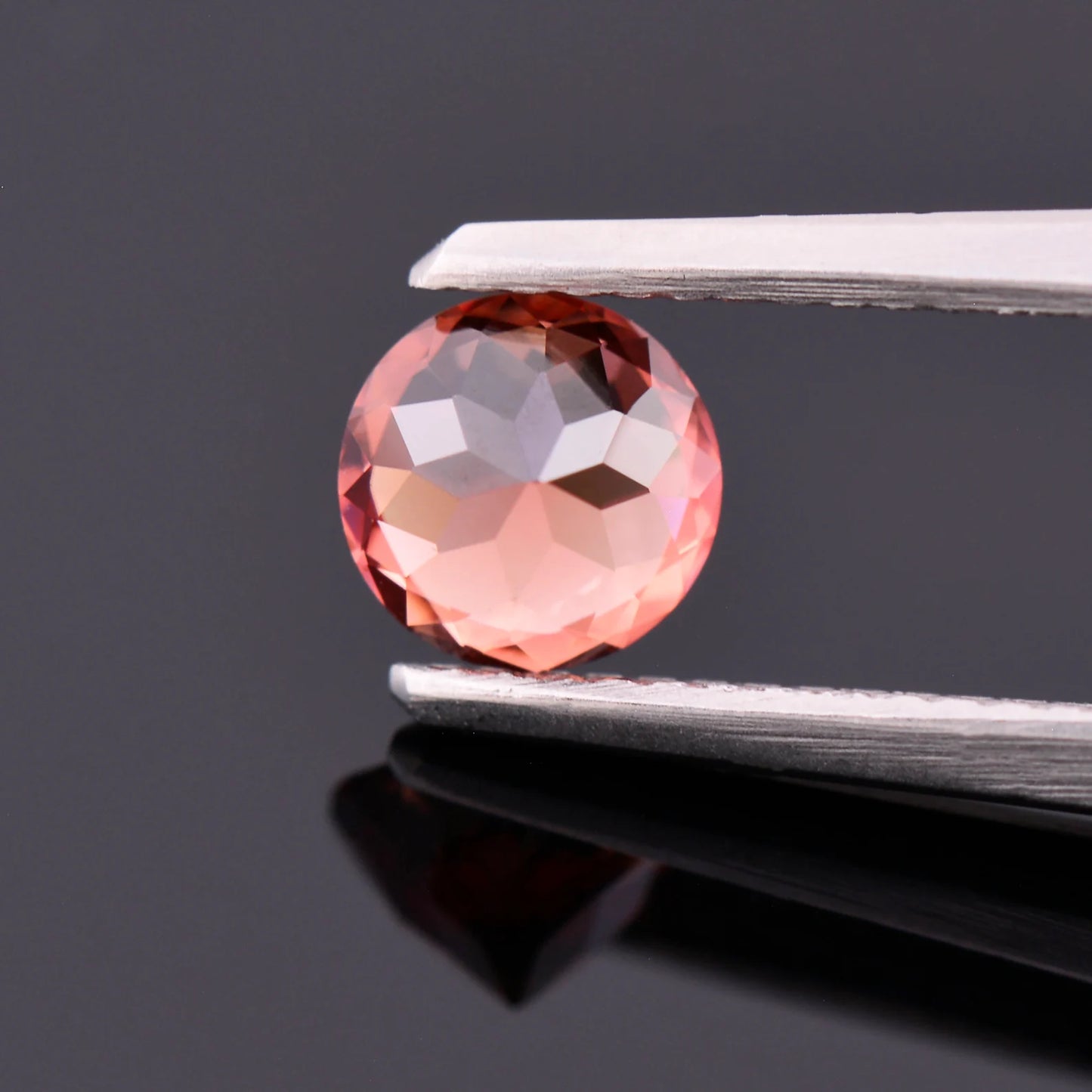 Lovely Peachy Pink Zircon Gemstone from Tanzania, 1.23 cts., 6 mm., Round Shape