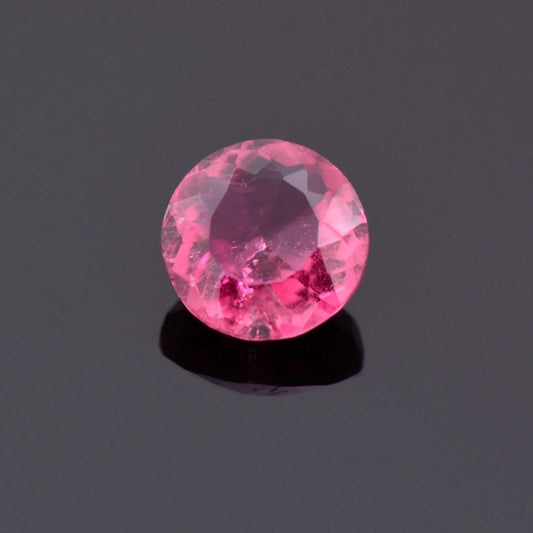 Nice Hot Pink Tourmaline Gemstone from Brazil, 1.08 cts., 6.4 mm., Round Shape