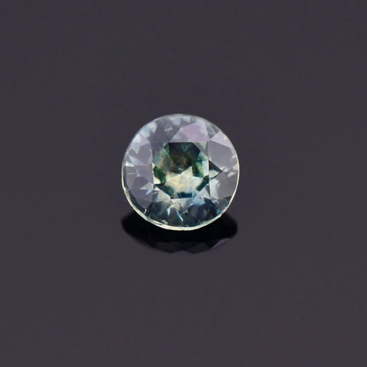 Beautiful Natural Blue Green Sapphire Gemstone from Montana 0.48 cts., 4.6 mm., Round Shape