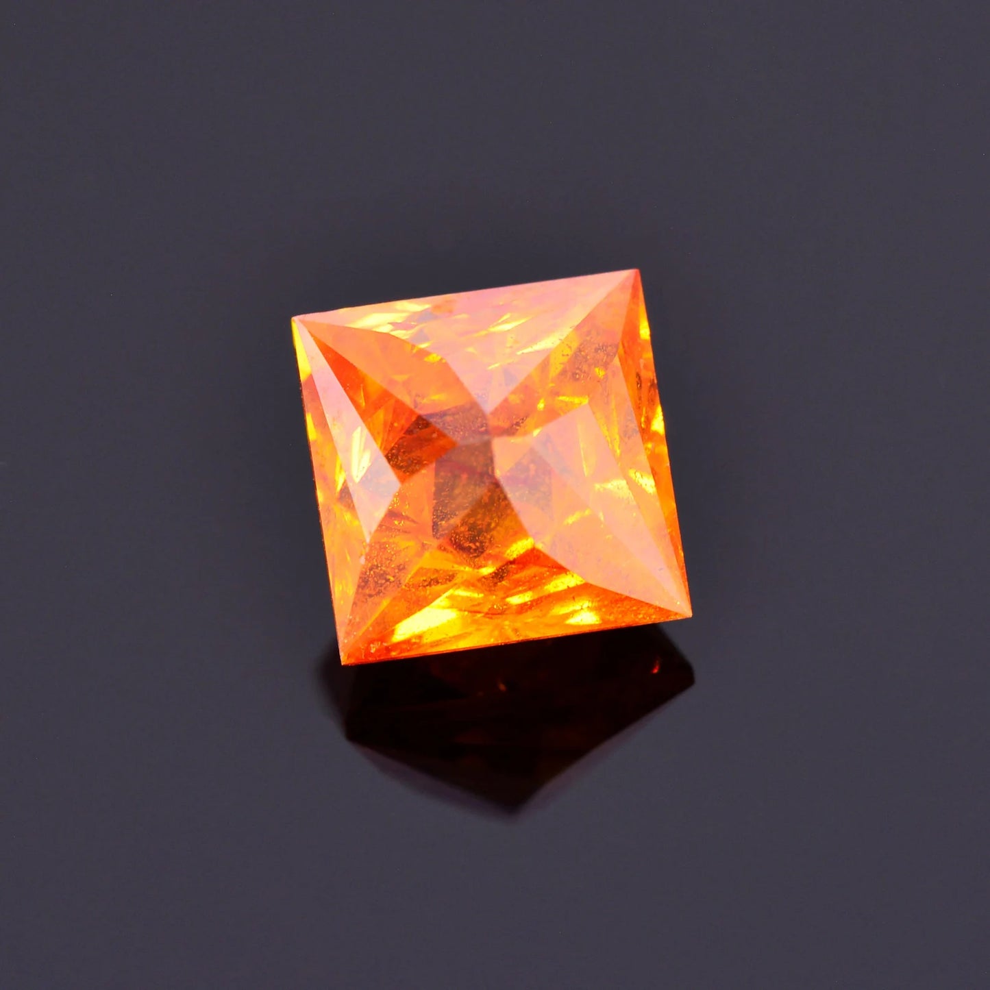 Beautiful Orange Sphalerite Gemstone from Spain, 2.91 cts., 7 mm.