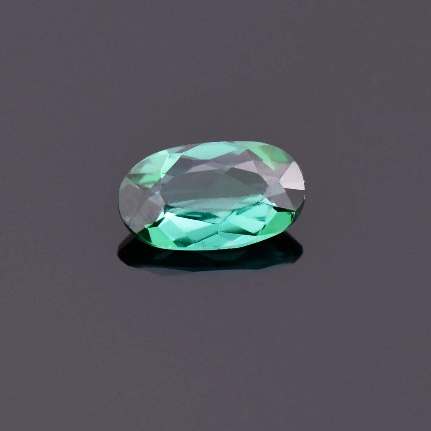 Pretty Blue Green Tourmaline Gemstone from Brazil, 0.57 cts., 7x4 mm., Oval Shape