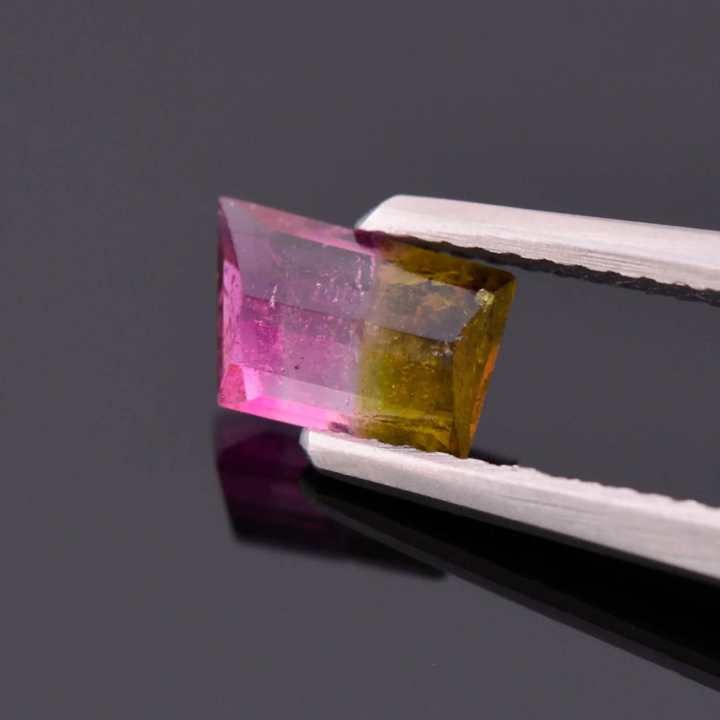 Fantastic Watermelon Tourmaline Gemstone from Brazil, 0.89 cts., 7x4 mm., Freeform Shape