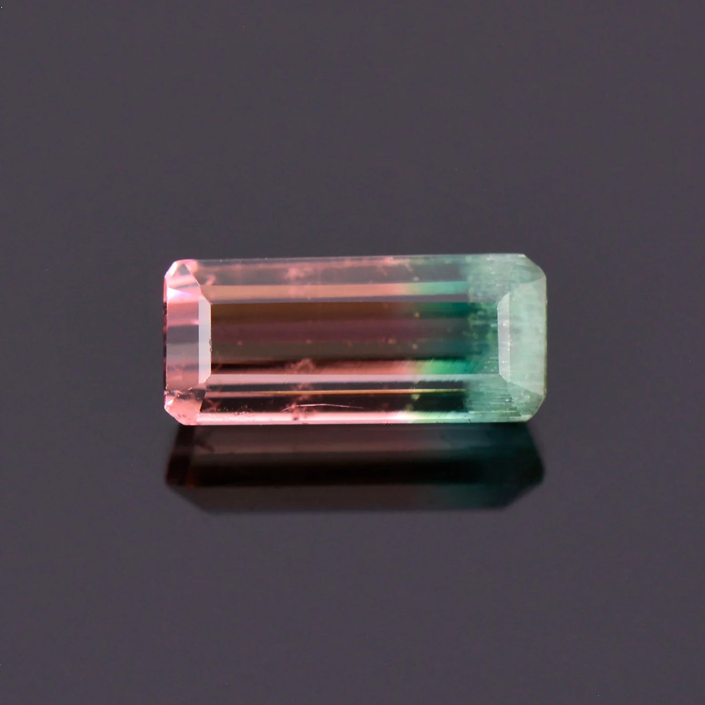 Beautiful Watermelon Tourmaline Gemstone from Brazil, 1.20 cts., 8x3 mm., Emerald Shape