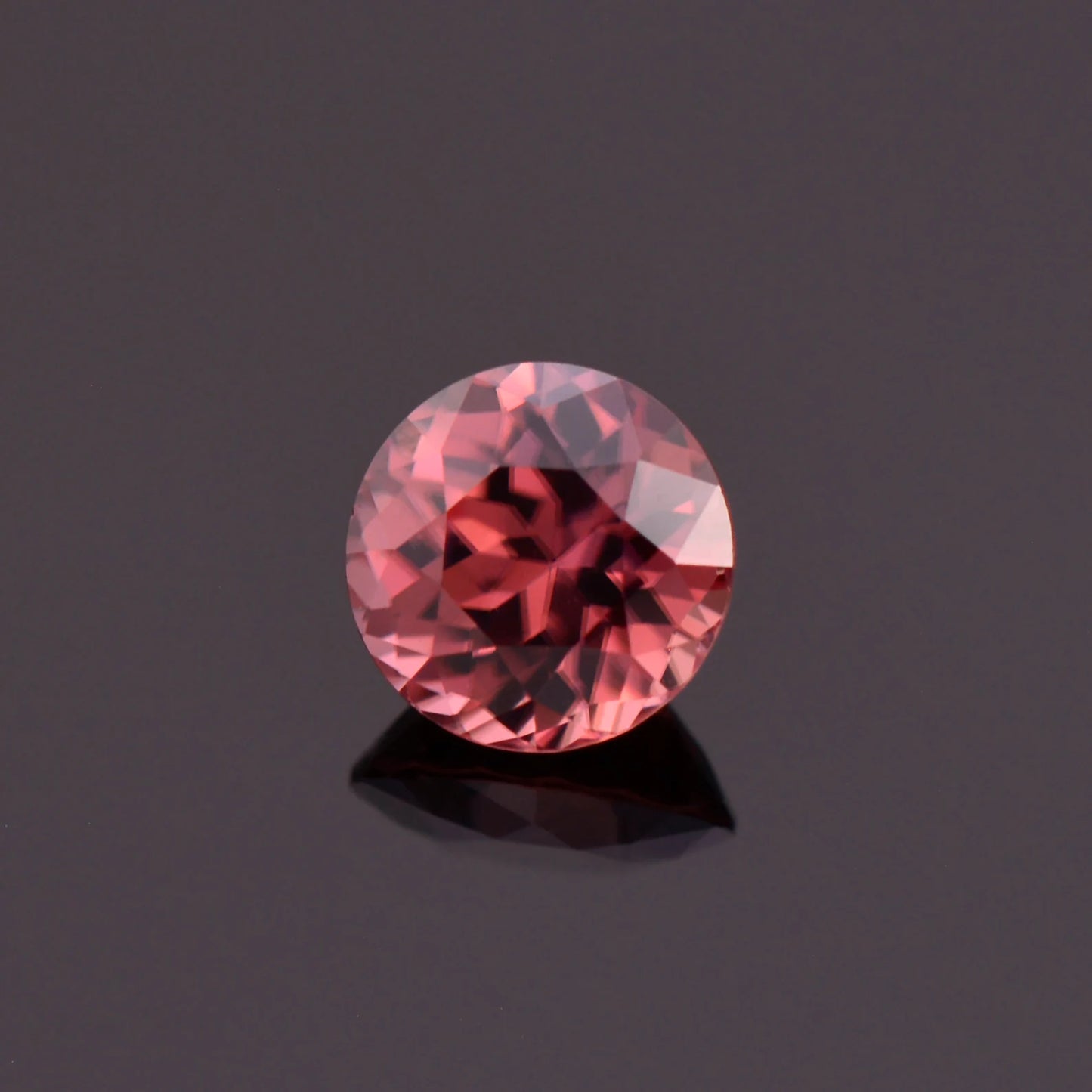 Beautiful Pink Zircon Gemstone from Tanzania, 0.99 cts., 5 mm., Round Brilliant Cut