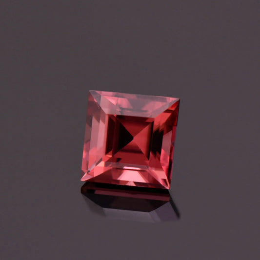 Lovely Rosy Pink Zircon Gemstone from Tanzania, 1.91 cts., 6 mm., Carre Cut Square Shape