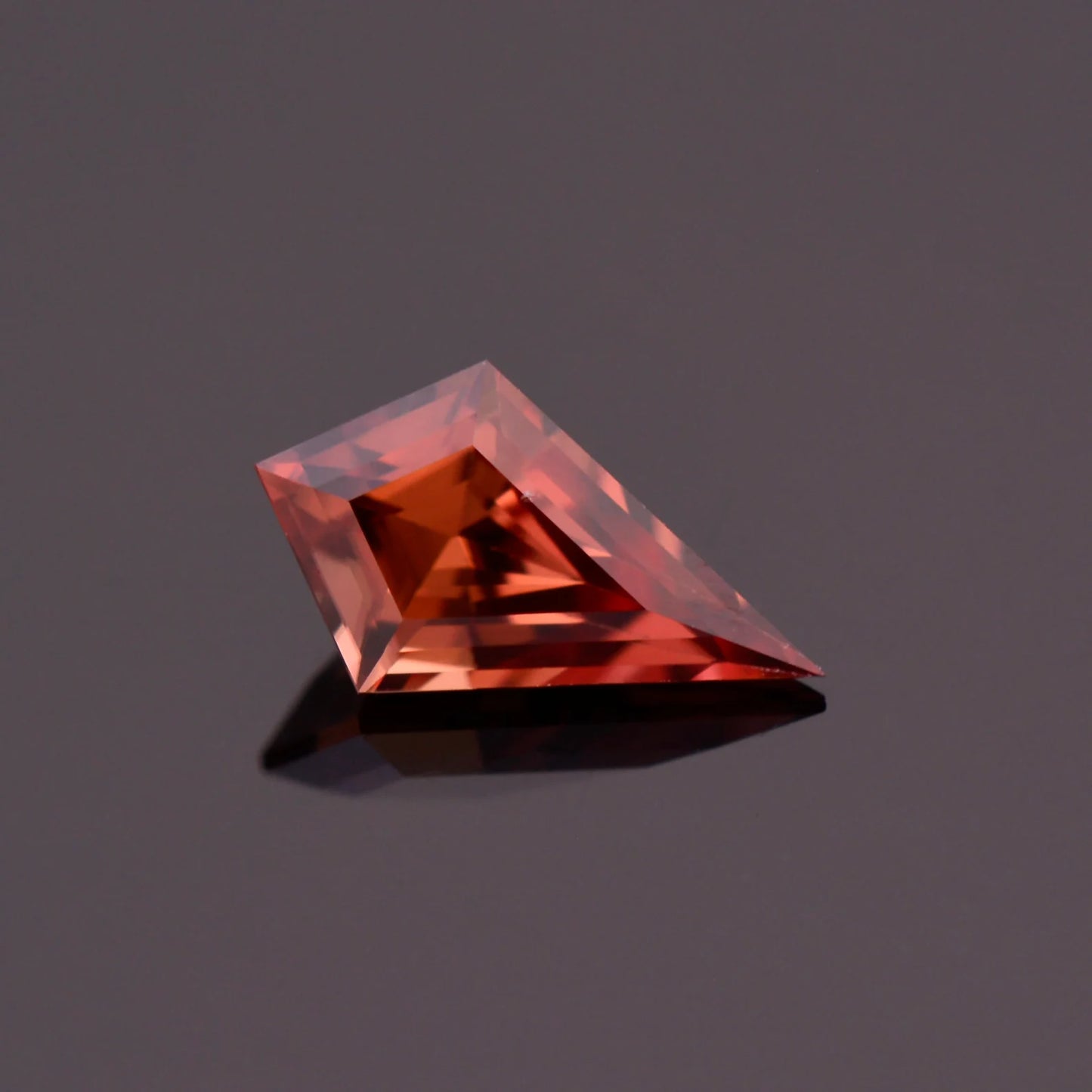 Pretty Orange Zircon Gemstone from Tanzania, 1.14 cts., 9x5 mm., Kite Shape