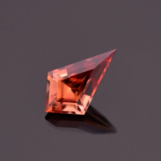 Pretty Orange Zircon Gemstone from Tanzania, 1.14 cts., 9x5 mm., Kite Shape