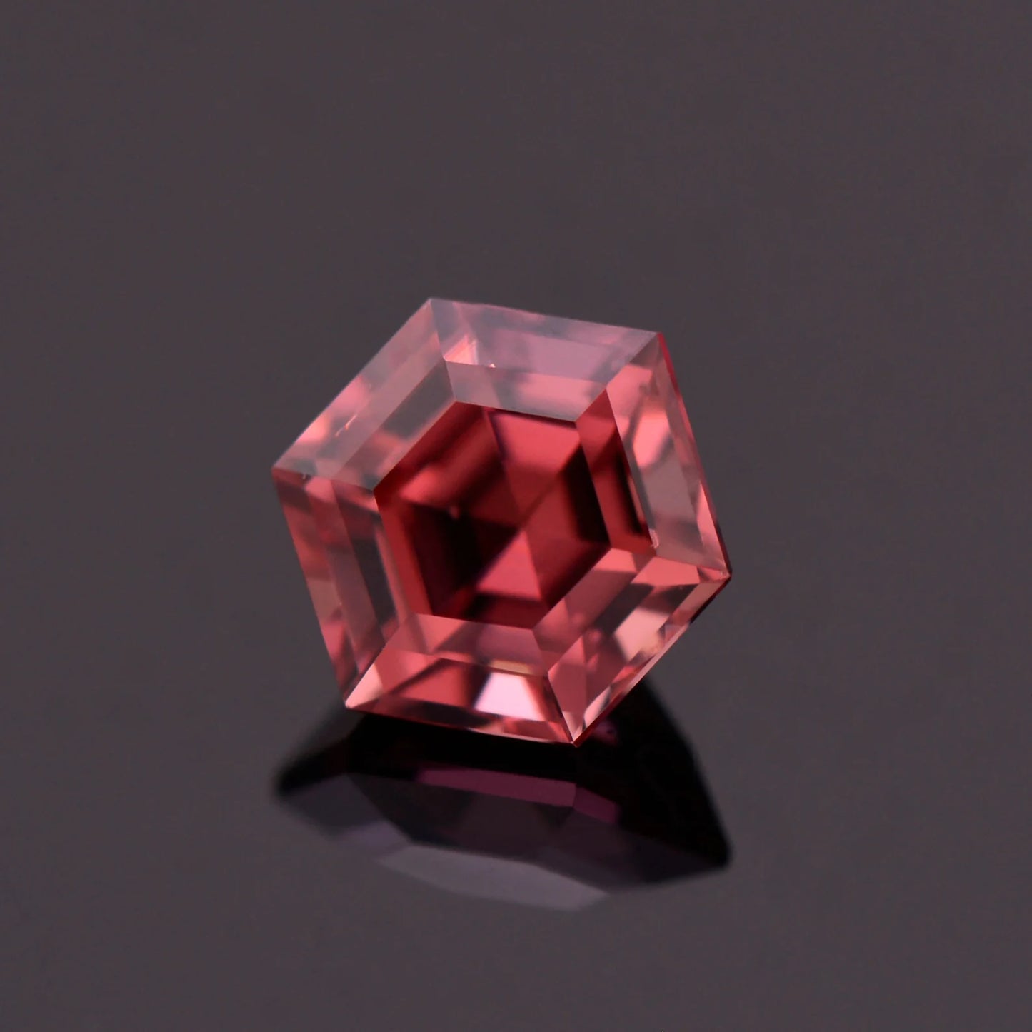 Stunning Rosy Pink Zircon Gemstone from Tanzania, 1.20 cts, 5.5 mm., Hexagon Shape