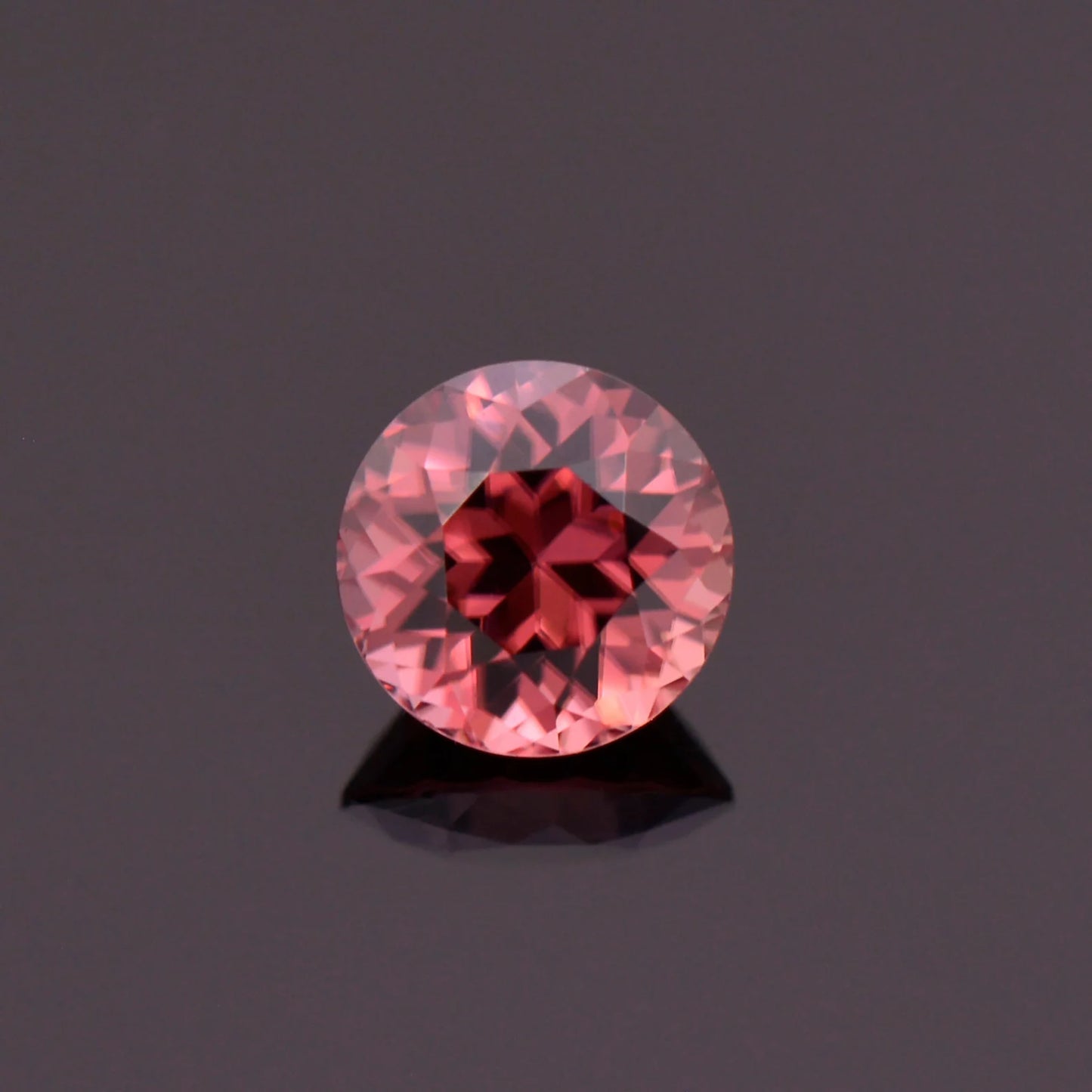 Beautiful Pink Zircon Gemstone from Tanzania, 0.99 cts., 5 mm., Round Brilliant Cut