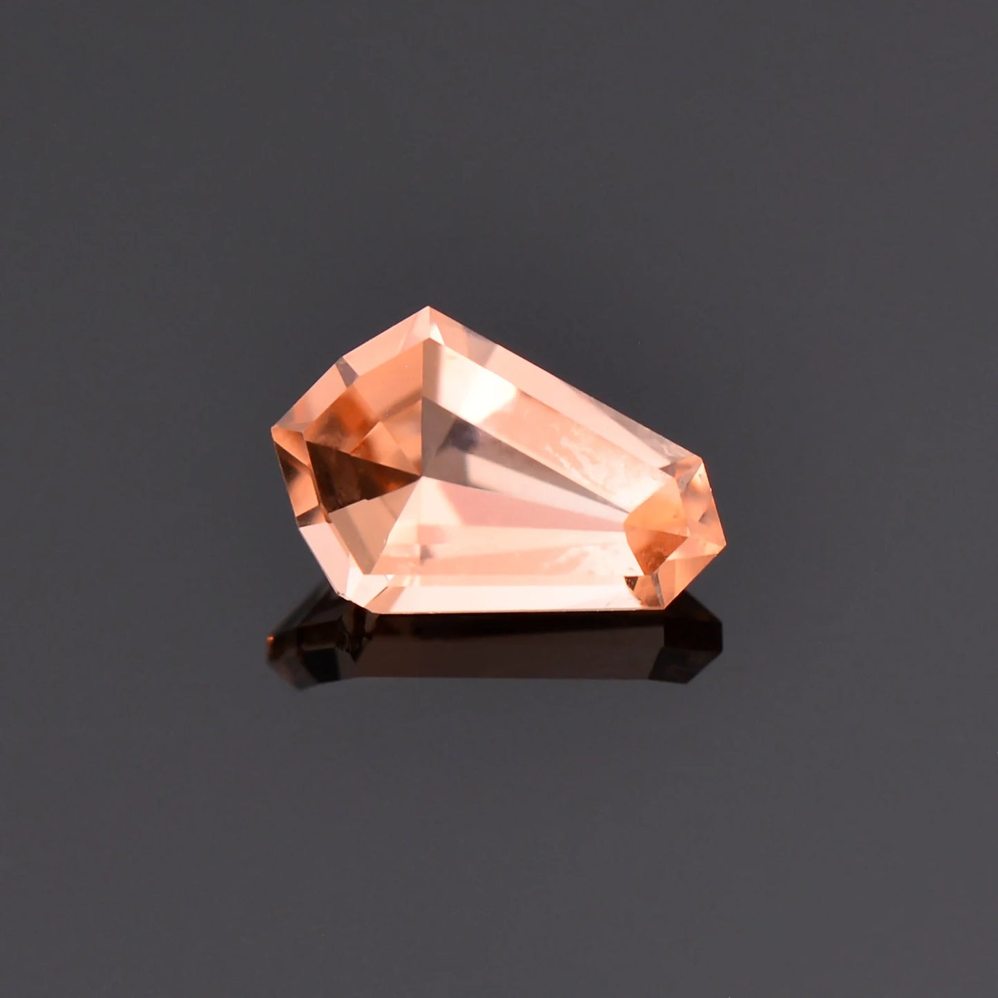 Beautiful Orange Tourmaline Gemstone from Maine, 0.54 cts., 7x4 mm., Shield Shape