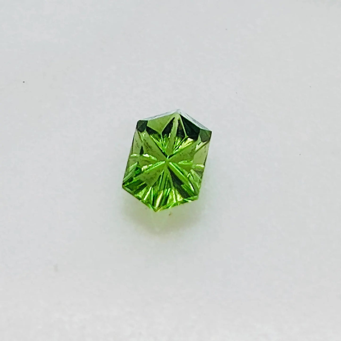 Gorgeous Green Chrome Tourmaline Gemstone, 0.40 cts., 6x4 mm., Fantasy Cut Rupee Shape