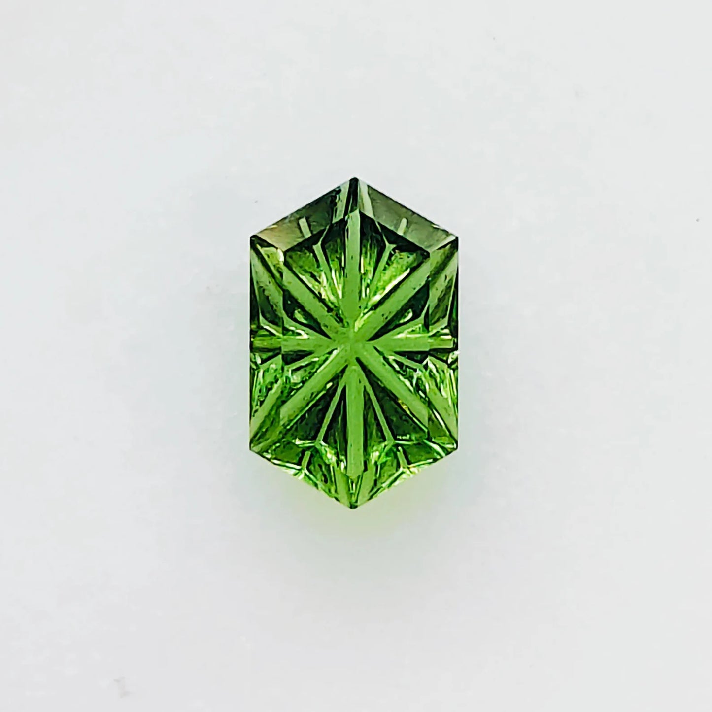 Gorgeous Green Chrome Tourmaline Gemstone, 0.40 cts., 6x4 mm., Fantasy Cut Rupee Shape