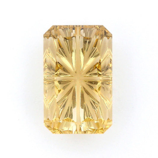 Beautiful Yellow Heliodor Gemstone from Brazil, 1.84 cts., 9x5 mm., Fantasy Cut Emerald Shape