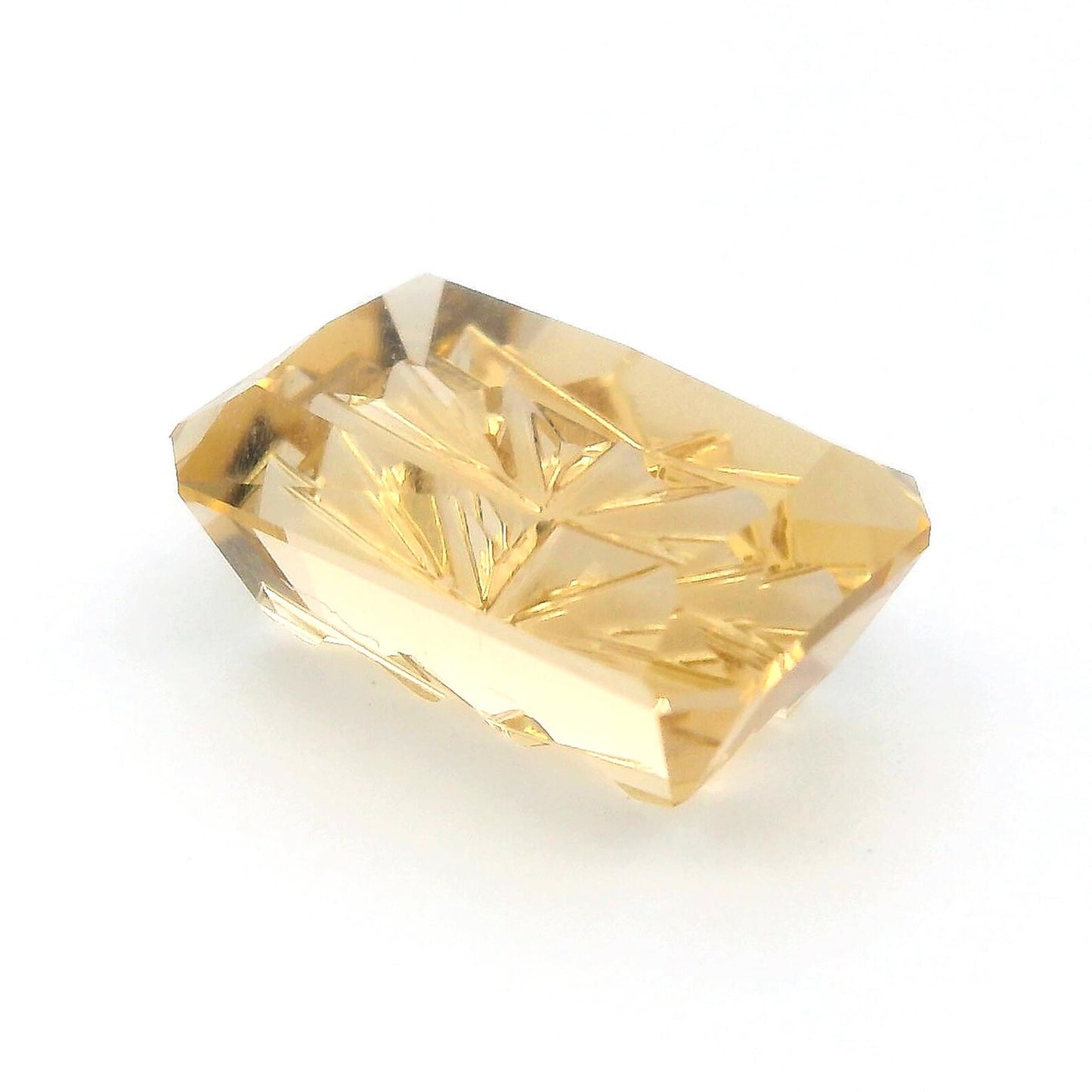 Beautiful Yellow Heliodor Gemstone from Brazil, 1.84 cts., 9x5 mm., Fantasy Cut Emerald Shape