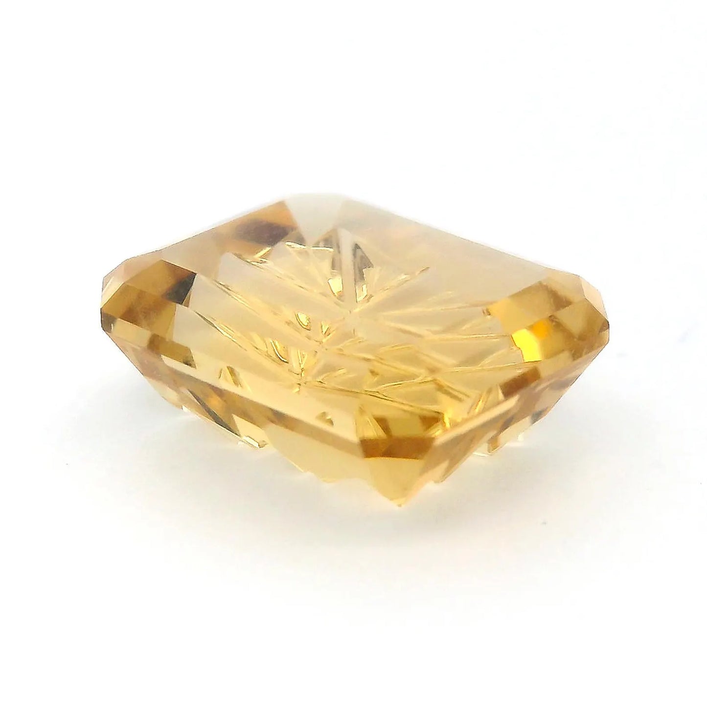 Brilliant Yellow Heliodor Gemstone from Brazil, 2.13 cts., 9x7 mm., Fantasy Cut Emerald Shape