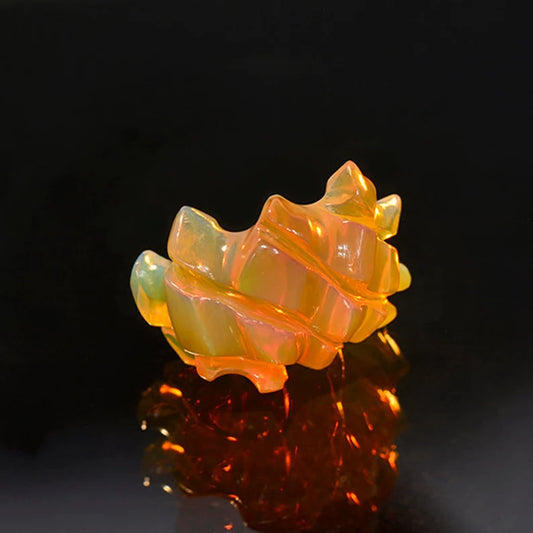 Top Notch Hand Carved Orange Opal from Ethiopia 11.28 cts