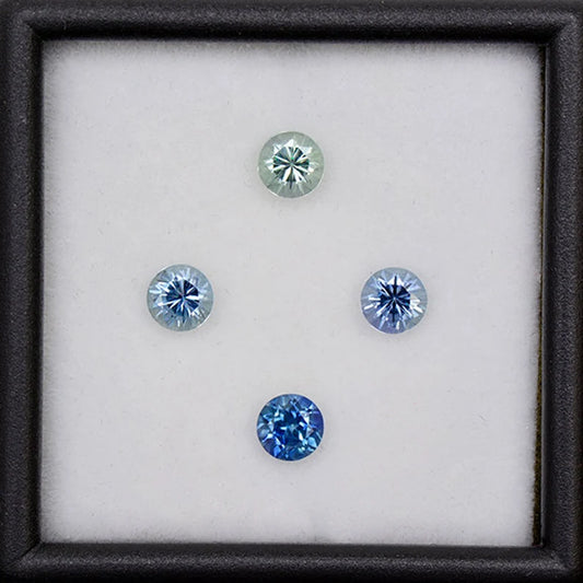 Superb Blue Sapphire Gemstone Set from Montana 1.41 tcw.