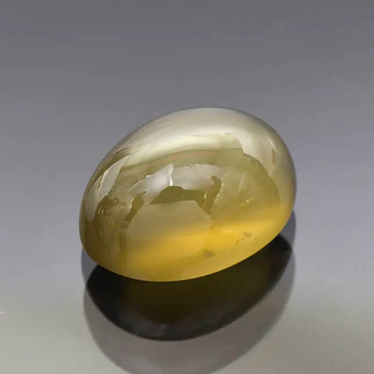 Large Yellow Moonstone Cabochon from India 33.56 cts., 22x16 mm., Oval Shape