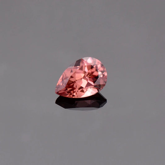 Exquisite Peachy Pink Zircon Gemstone from Tanzania, 2.14 cts., 8.9 x 6.0 mm., Pear Shape