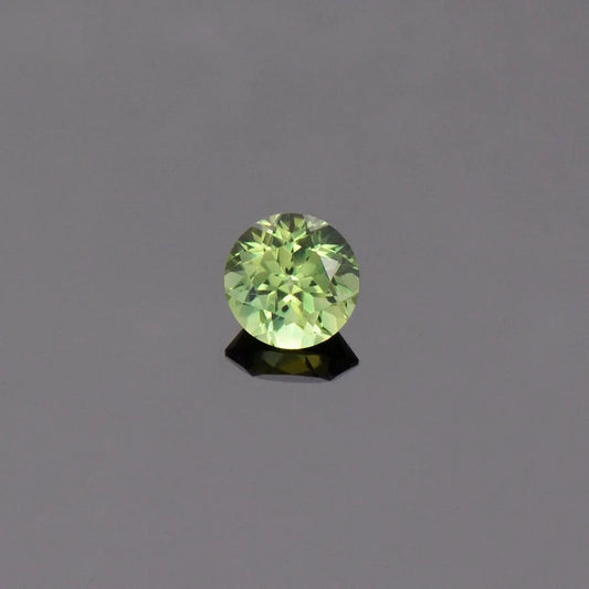 Beautiful Green Blue and Yellow Sapphire Gemstone from Australia, 0.86 cts., 5.5 mm., Round Brilliant Cut