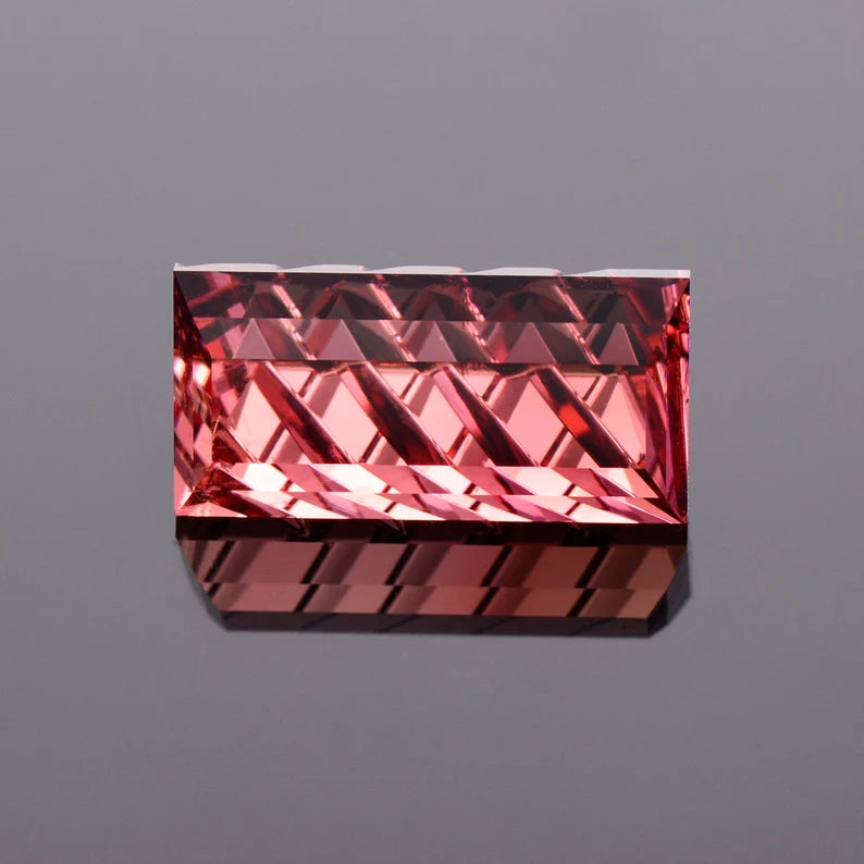 Gorgeous Pink Tourmaline Gemstone from Nigeria, 6.76 cts., 14 x 7 mm., Fantasy Cut Bar Shape