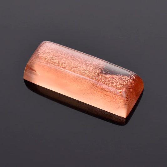 Exceptional Copper Shiller Sunstone Cabochon Gem, 10.58 cts., 21 x 8 mm., Elongated Sugar Loaf Shape