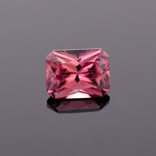 Fabulous Rose Pink Zircon Gemstone from Tanzania, 3.23 cts., 8.7x6.7 mm., Radiant Emerald Cut