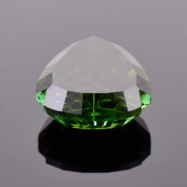 Fancy Dark Green Tourmaline Gemstone from Nigeria, 7.97 cts., 12.45 mm., Fantasy Trillion Shape